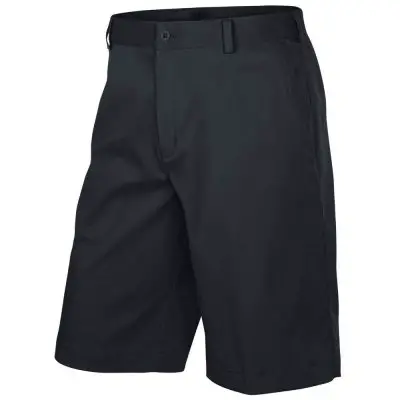 Flat Front Tech black golf shorts by Nike