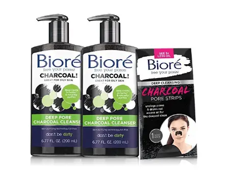 Bioré Charcoal Cleanser and Nose Strip